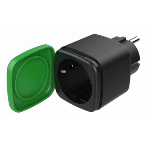 Deltaco Smart Home Switch WiFi IP44 1xCEE 7/3 13A Μαύρο/Πράσινο SH-OP01