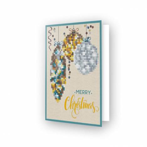 Diamond Dotz Ευχετήρια Κάρτα Merry Christmas Baubles Antique Β - Βασικοί χρήστες Χριστούγεννα DDG