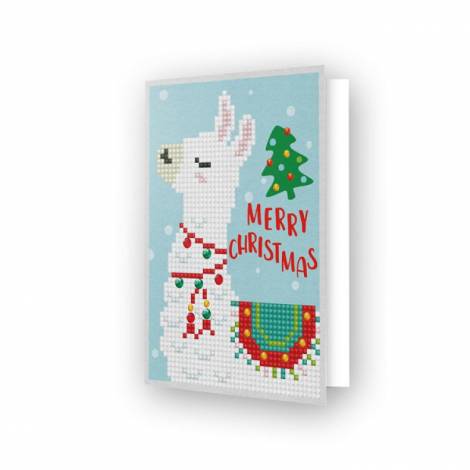 Diamond Dotz Ευχετήρια Κάρτα Merry Christmas Llama Β - Βασικοί χρήστες Χριστούγεννα