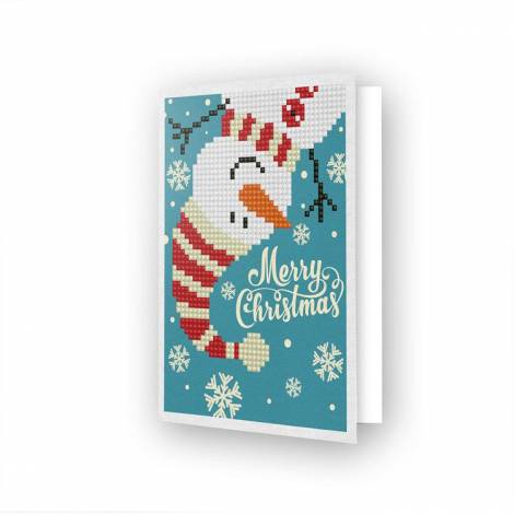 Diamond Dotz Ευχετήρια Κάρτα Merry Christmas Snowman Β - Βασικοί χρήστες Χριστούγεννα
