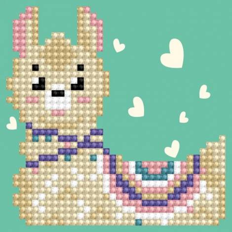 Diamond Dotz Llama Heart Κορνίζα 12X12 Α - Αρχάριοι χρήστες Ζώα DD1 Ζώα