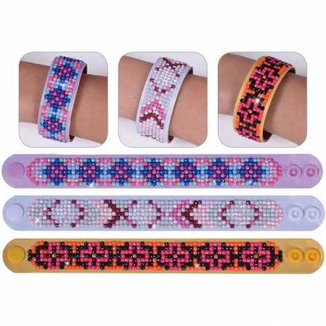 Diamond Dotz Σετ 3 Βραχιόλια Sparkle Γεωμετρικά σχήματα Α - Αρχάριοι χρήστες Παιδικό DTZ Παιδικό