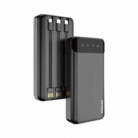 Dudao Power Bank 20000mAh με Ενσωματωμένα Καλώδια USB-A, Type C, Micro-USB Lightning Μαύρο K6Pro+-black