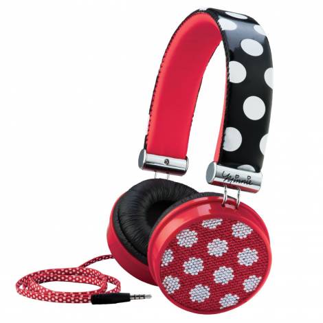 eKids Minnie Mouse Fashion Ενσύρματα Ακουστικά με ασφαλή μέγιστη ένταση ήχου για παιδιά και εφήβους και ενσωματωμένο μικρόφωνο (MF-M48) (Μαύρο/Κόκκινο/Λευκό)