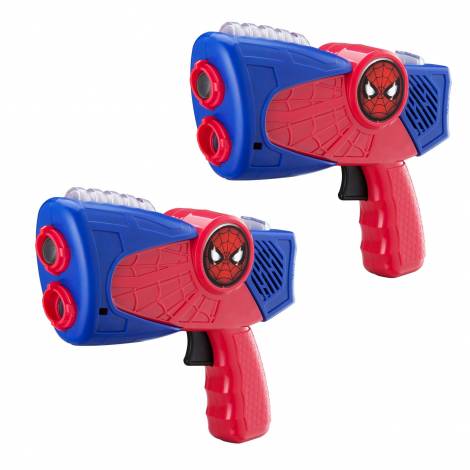 eKids Spiderman Σετ 2 Laser Tag Blasters για παιδιά & ενήλικες με φωτισμό και δόνηση με εμβέλεια 30 μέτρων (SM-174) (Κόκκινο/Μπλε)