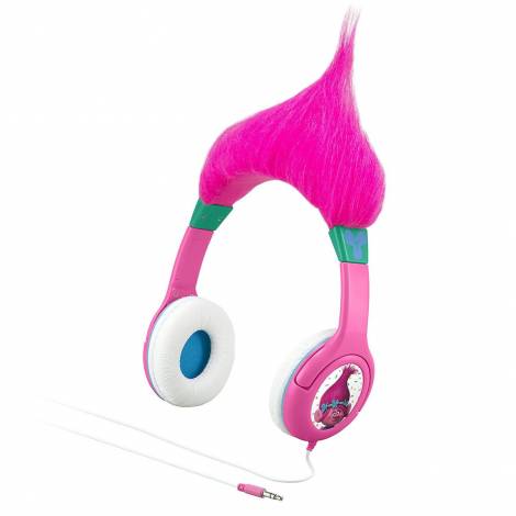 eKids Trolls Ενσύρματα Ακουστικά με ασφαλή μέγιστη ένταση ήχου για παιδιά και εφήβους (TR-140) (Ροζ/Λευκό)