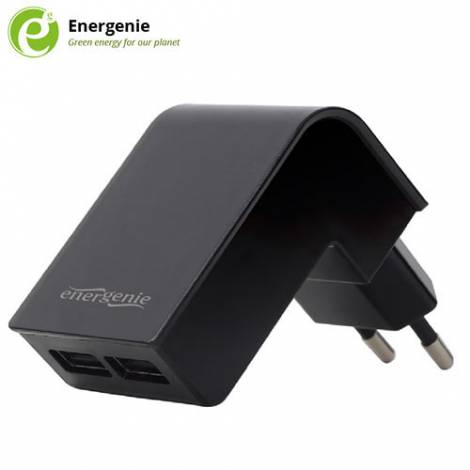 ENERGENIE 2-PORT UNIVERSAL CHARGER 2.1A BLACK (072-01-000951)