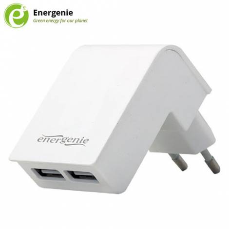 ENERGENIE 2-PORT UNIVERSAL CHARGER 2.1A WHITE (072-01-000960)