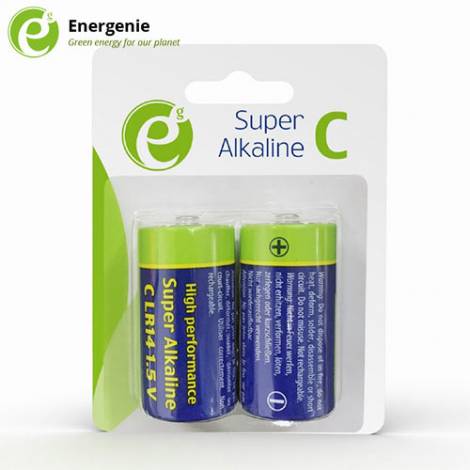 ENERGENIE ALKALINE C-CELL BATTERY 2-PACK (072-01-000912)