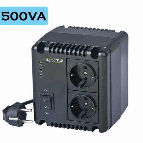 ENERGENIE AUTOMATIC AC VOLTAGE REGULATOR AND STABILIZER LED 220V AC 500VA   EG-AVR-0501
