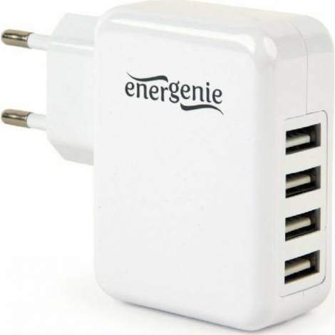 Energenie Φορτιστής Χωρίς Καλώδιο με 4 Θύρες USB-A 15W Λευκός (EG-U4AC-02)