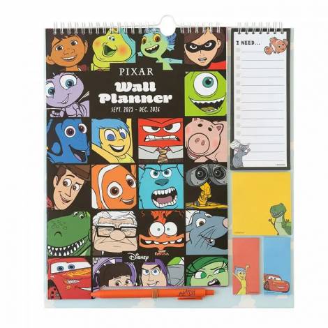 Επιτοίχιο Πλάνο/Ημερολόγιο 30X34εκ με Σημειωματάρια 2025/2026 DISNEY Pixar