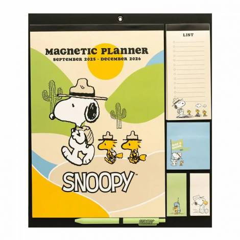 Επιτοίχιο Πλάνο/Ημερολόγιο 30X34εκ με Σημειωματάρια & Μαγνήτη 2025/2026 16μηνο SNOOPY