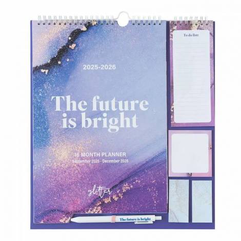 Επιτοίχιο Πλάνο/Ημερολόγιο 30X34εκ Σημειωματάρια 2025/2026 GLITTER