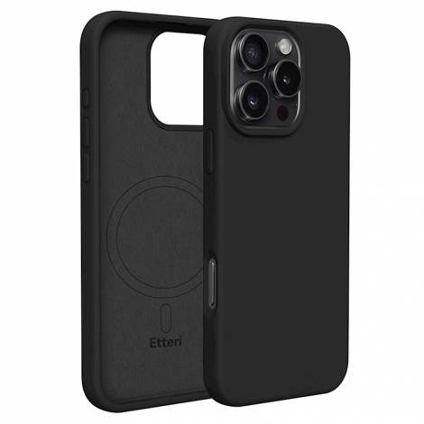 Etteri Silicone Mag case for iPhone 16 Pro Max - Θήκη προστασίας iPhone 16 Pro Max σε Μαύρο Χρώμα