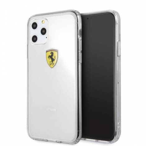 Ferrari Hard Case Clear Shockproof Θήκη προστασίας – iPhone 11 Pro Max (Διάφανη/3D Logo)