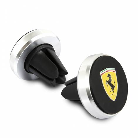 FERRARI PHONE HOLDER AIR VENT MOUNT – ΜΑΓΝΗΤΙΚΗ ΒΑΣΗ ΣΤΗΡΙΞΗΣ ΑΕΡΑΓΩΓΩΝ ΜΕ LOGO (ΜΑΥΡΗ/ΑΣΗΜΙ)  FESCHBK