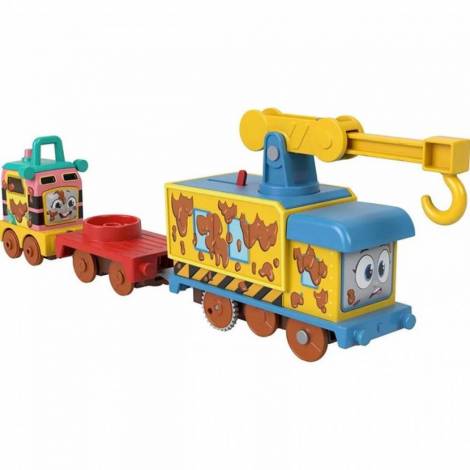 Fisher-Price Thomas  Friends Motorized Greatest Moment - Muddy Fix em Up Friends Motorized Train with 2 Wagons (HHN43)