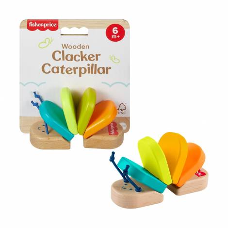 Fisher Price® - Wooden Clacker Caterpillar (JCY39)