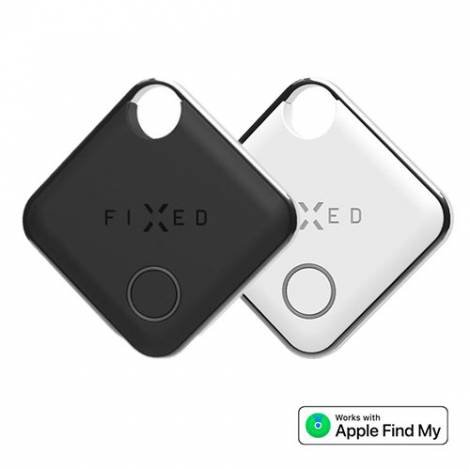 FIXED AIRTAG FOR APPLE DEVICES WITH APP SUPPORT DUO PACK BLACK & WHITE