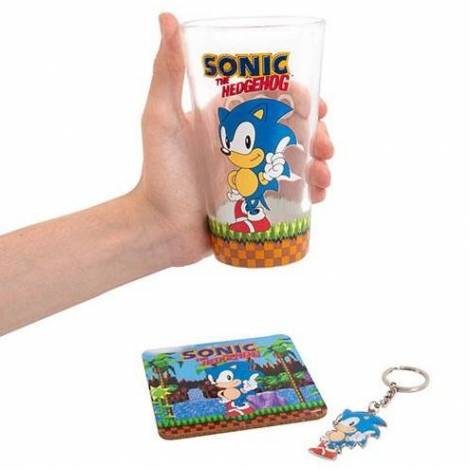 Fizz Sonic Keyring, Glass and Coaster Set (2182)