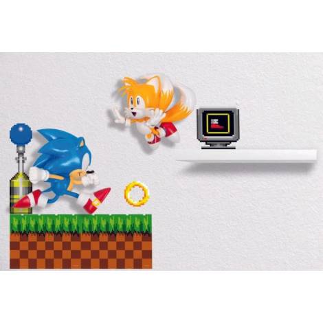 Fizz Sonic - Sonic  Tails Vinyl Wall Heroes with Scene Decals (2174)