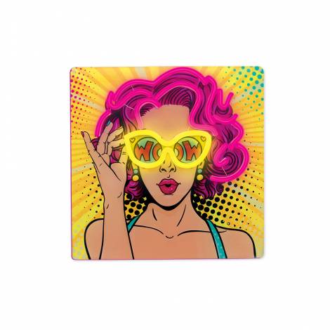 Forever Light Art LED Power Woman yellow-purple - Διακοσμητικό Φωτιστικό Neon σε Κιτρινο - Μωβ χρώμα