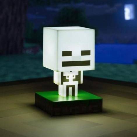 Φωτιστικό MINECRAFT Skeleton Icon Οικολογικό πλαστικό BDP Γκρι Minecraft 2 Μπαταρίες AAΑ
