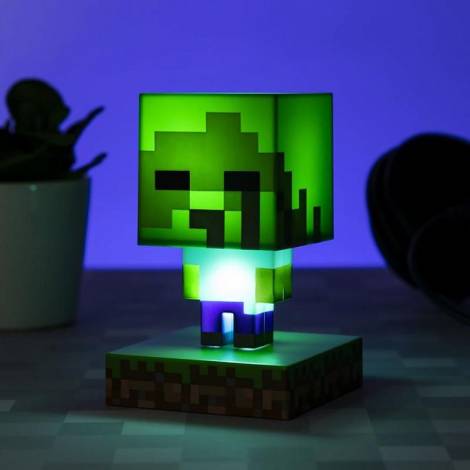 Paladone Φωτιστικό MINECRAFT Zombie Icon Οικολογικό πλαστικό BDP Πράσινο Minecraft 2 Μπαταρίες AAΑ