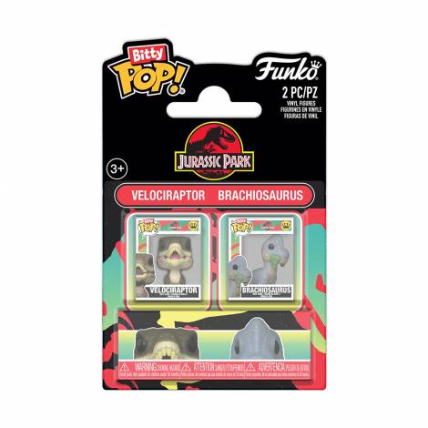 Funko Bitty Pop! 2-Pack: Jurassic Park - Velociraptor & Brachiosaurus Vinyl Figures