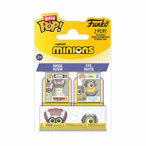Funko Bitty Pop! 2-pack: Minions - Bride Kevin & Eye, Matie Vinyl Figures