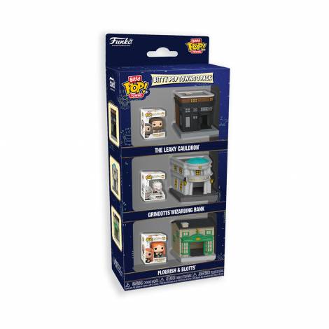 Funko Bitty Pop! 3-Pack Towns: Harry Potter - The Leaky Cauldron, Gringotts' Wizarding Bank, Flourish & Blotts Vinyl Figures