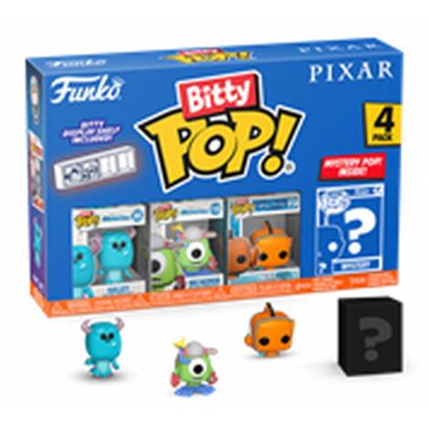 Funko Bitty Pop! 4-Pack: Disney Pixar - Sulley, Mike Wazowski, Nemo, Mystery Pop! Vinyl Figures