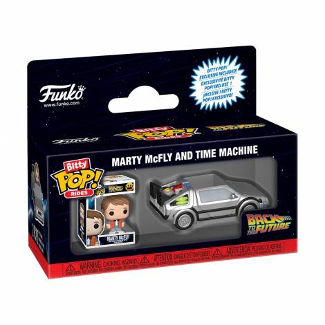 Funko Bitty Pop! Rides: Back To The Future - Marty McFly and Time Machine Vinyl Figures