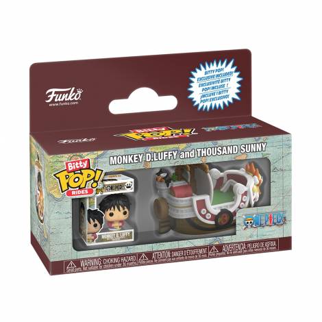 Funko Bitty Pop! Rides: One Piece - Monkey D. Luffy and Thousand Sunny Vinyl Figures