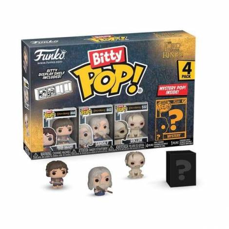 Funko Bitty POP! The Lord of the Rings - Frodo Baggins, Gandalf, Gollum & Mystery 4-Pack Vinyl Figures