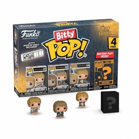 Funko Bitty POP! The Lord of the Rings - Samwise Gamgee, Pippin Took, Merry Brandybuck & Mystery 4-Pack Vinyl Figures