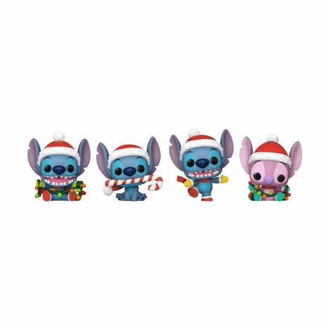 Funko Pocket Pop! 4-Pack Disney: Lilo & Stitch Holiday Vinyl Figures
