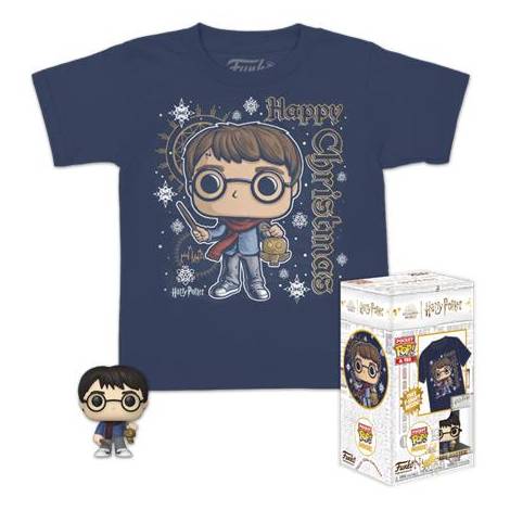 Funko Pocket Pop!  Tee (Child): Harry Potter - Holiday Harry Vinyl Figure  T-Shirt (XL)