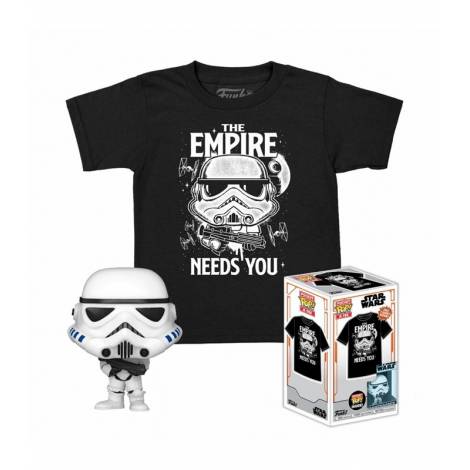 Funko Pocket Pop! & Tee (Child): Star Wars - Stormtrooper Vinyl Figure & T-Shirt (L)