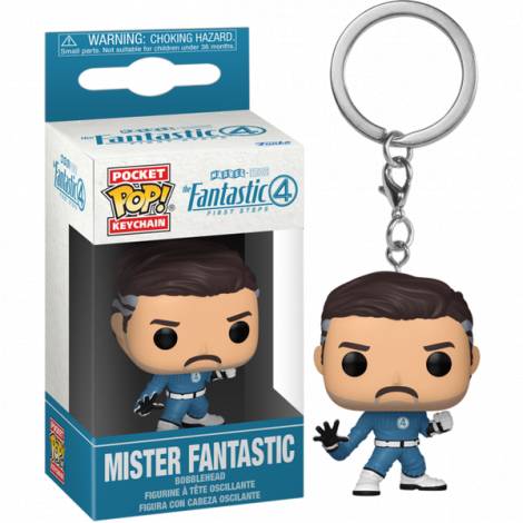 Funko Pocket Pop!: The Fantastic 4 First Steps - Mr. Fantastic Bobble-Head Vinyl Figure Keychain