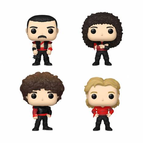 Funko Pop! 4-Pack Rocks: Queen - Freddy Mercury, Brian May, John Deacon, Roger Taylor Vinyl Figures