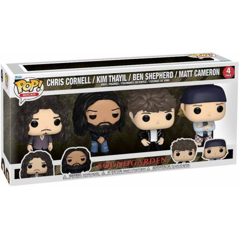 Funko Pop! 4-Pack Rocks: Soundgarden - Chris Cornell/Kim Thayil/Ben Shepherd/Matt Cameron Vinyl Figures