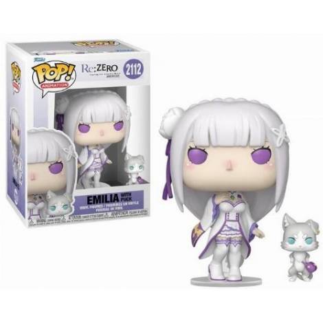Funko Pop! Animation: Re:ZERO: Starting Life in Another World - Emilia with Puck #2112 Vinyl Figures