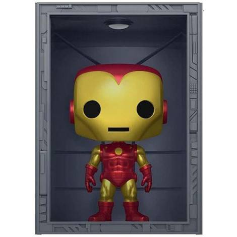Funko Pop! Deluxe: Marvel Hall of Armor: Iron Man Model 4 (Metallic) (PX Previews Exclusive) #1036 Bobble-Head Vinyl Figure