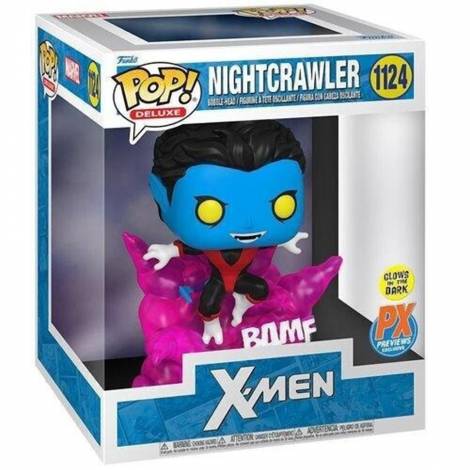 Funko Pop! Deluxe: X-Men - Nightcrawler (Teleporting) (Glows in the Dark) (PX Previews Exclusive) #1124 Bobble-Head Vinyl Figure