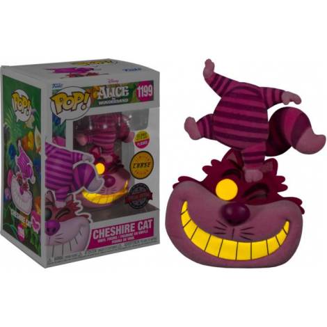Funko Pop! Disney: Alice in Wonderland - Cheshire Cat* (Standing on Head with) (SPECIAL EDITION) (CHASE) (GLOWS-FLOCKED)#1199 Vinyl