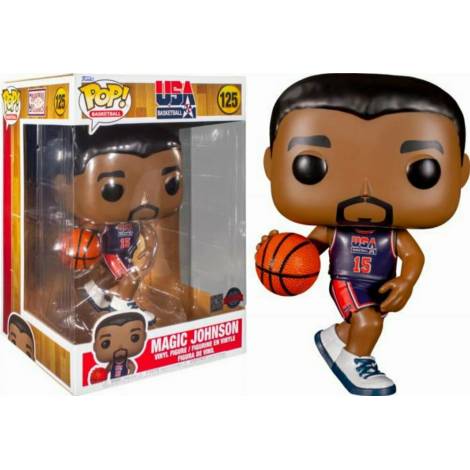 Funko Pop! Jumbo - Basketball: NBA - Magic Johnson (1992 Team USA Navy Jersey) #125 Supersized 10