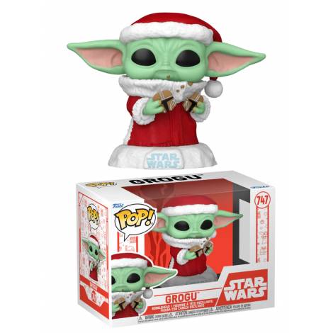 FUNKO POP ! MANDALORIAN HOLIDAY - POP Star Wars N° 747 - Grogu (Santa)