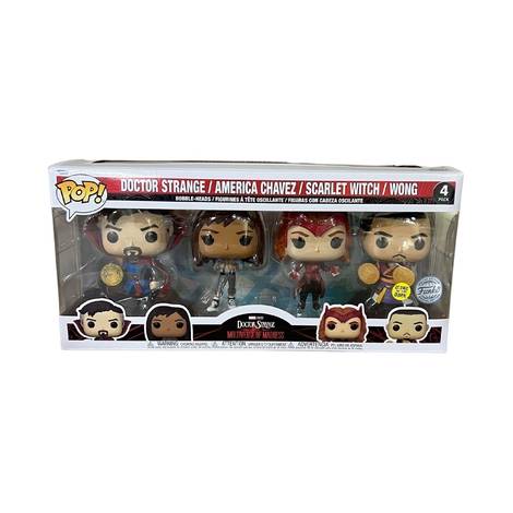 Funko POP! Marvel - Doctor Strange In The Multiverse Of Madness Vinyl Figures 4-Pack Special Edition (Glows In The Dark) - με ελαφρώς σχισμένο κουτάκι
